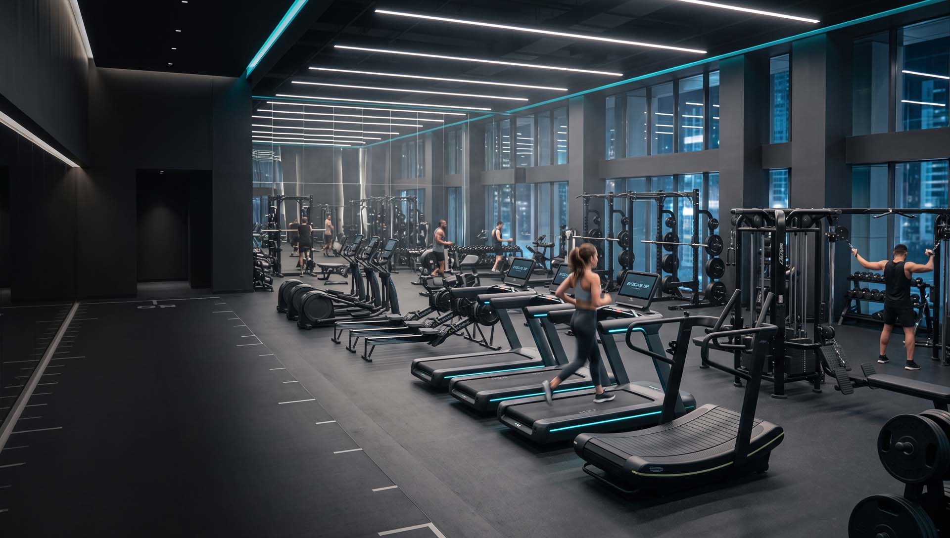 Interior of the Evolve Up club at night